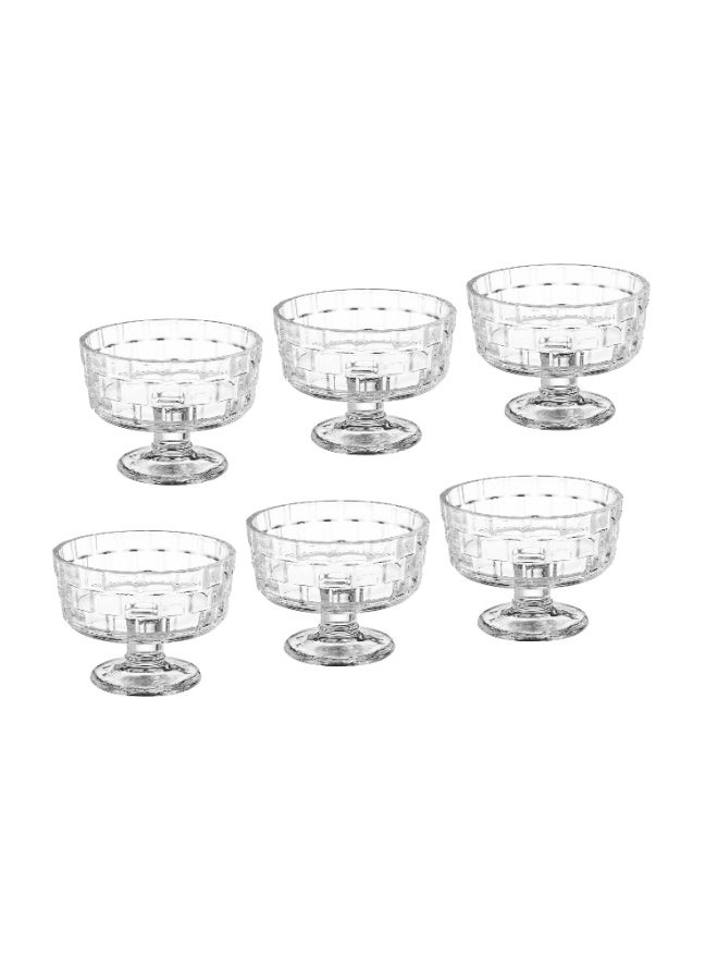 بلينك ماكس طقم أوعية تقديم آيس كريم ومكسرات متعددة الأغراض من الزجاج الشفاف، 12 قطعة، 265 مل - Image 4